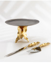 Soft Leaf cake stand with cutlery